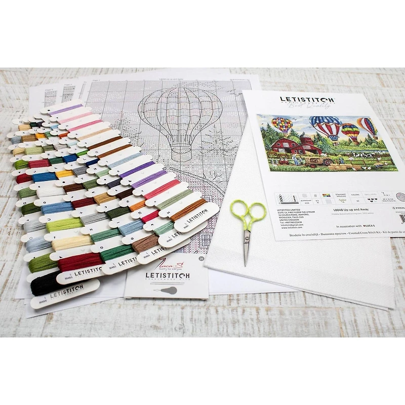 Letistitch Up Up and Away Counted Cross Stitch Kit