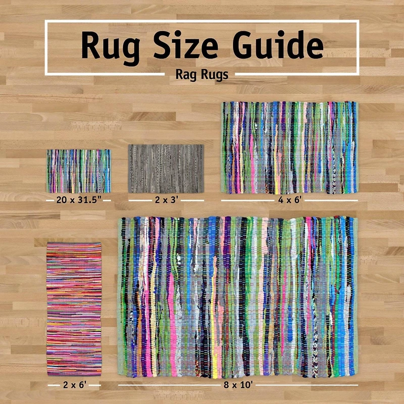 DII® Multi Mint Rag Rug, 20" x 31.5"