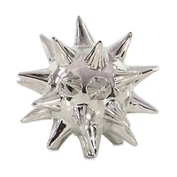 Silver Porcelain Glam Geometric Sculpture Set