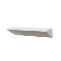 Small White Wedge Wood Floating Wall Shelf