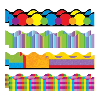 Trend Enterprises® Terrific Trimmers® Color Collage Border Variety Pack, 312ft.