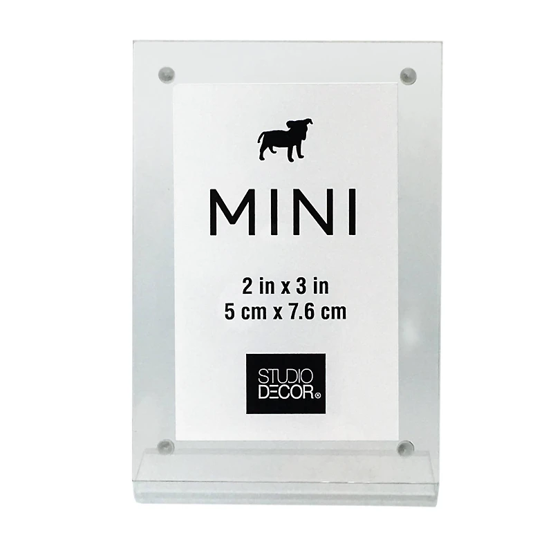 Clear Slanted 2" x 3" Mini Frame by Studio Décor®