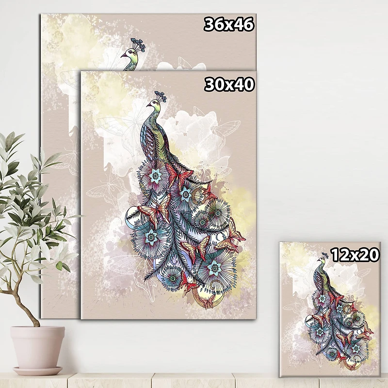 Designart - Butterfly Peacock