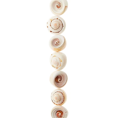 White Swirl Shell Beads, 16mm by Bead Landing™