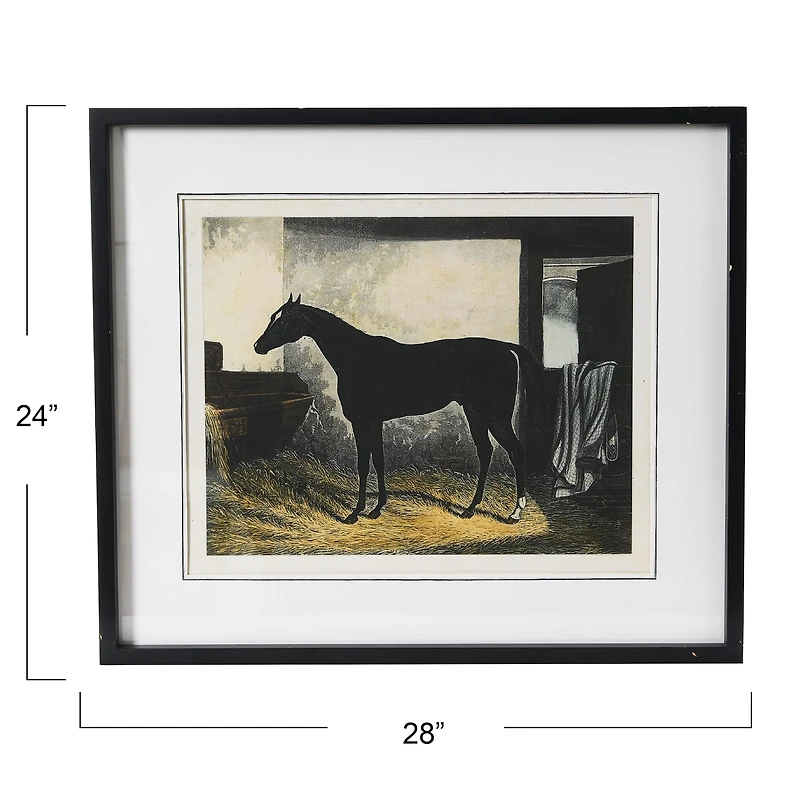 Hello Honey® Framed Horse Print Wall Hanging