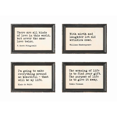 Hello Honey® Wood Framed Wall Décor with Quotes Set