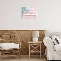 Stupell Industries Patriotic Brushed Flag Wall Plaque Art