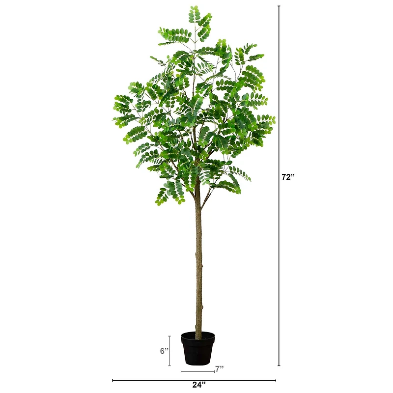 6ft. Potted Green Artificial Greco Citrus Tree with Real Touch Leaves