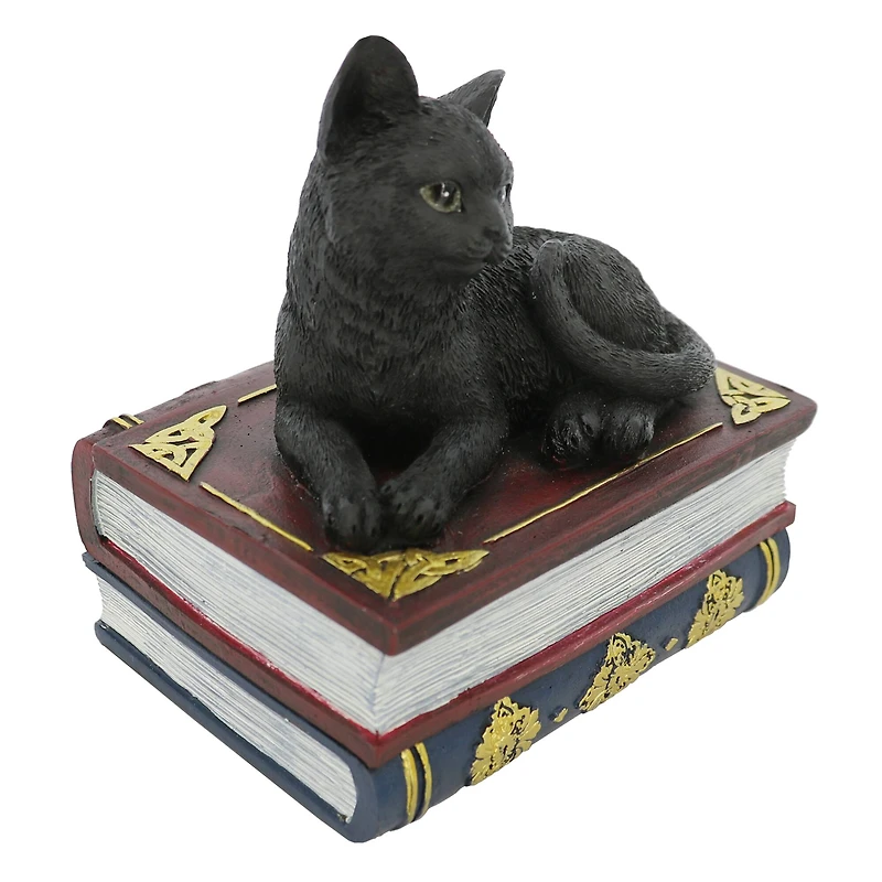4.5" Black Cat with Books Tabletop Décor by Ashland®