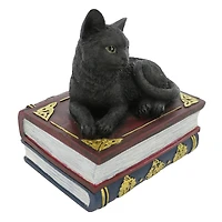 4.5" Black Cat with Books Tabletop Décor by Ashland®