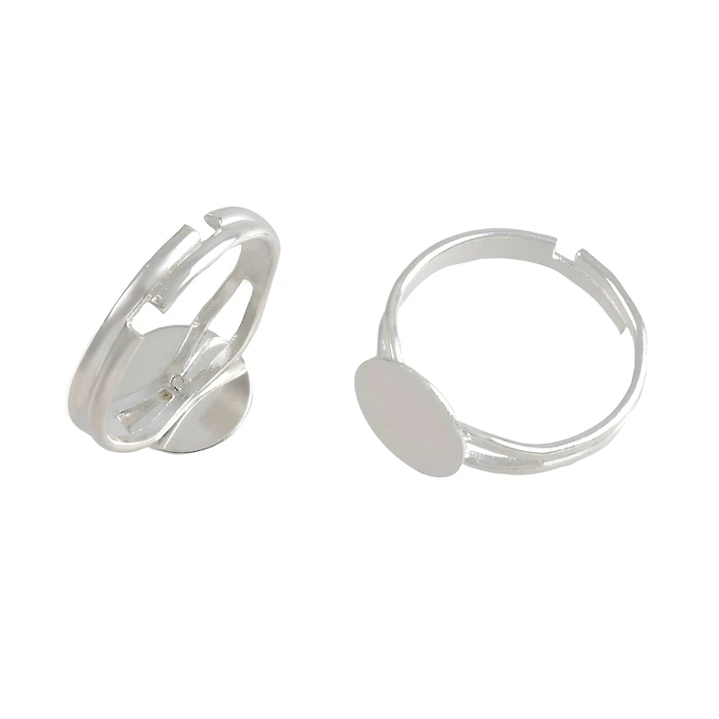 Silver Ring Blanks, 3ct. by Bead Landing™