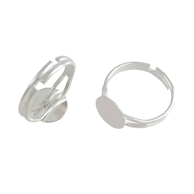 Silver Ring Blanks, 3ct. by Bead Landing™