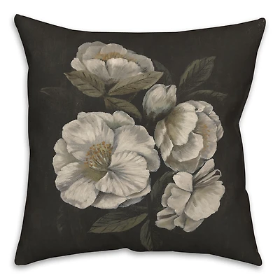 18" Dark Mood Antique Floral Indoor/Outdoor Pillow