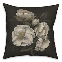 18" Dark Mood Antique Floral Indoor/Outdoor Pillow