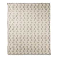 Gray Pumpkin Pattern Fleece Blanket