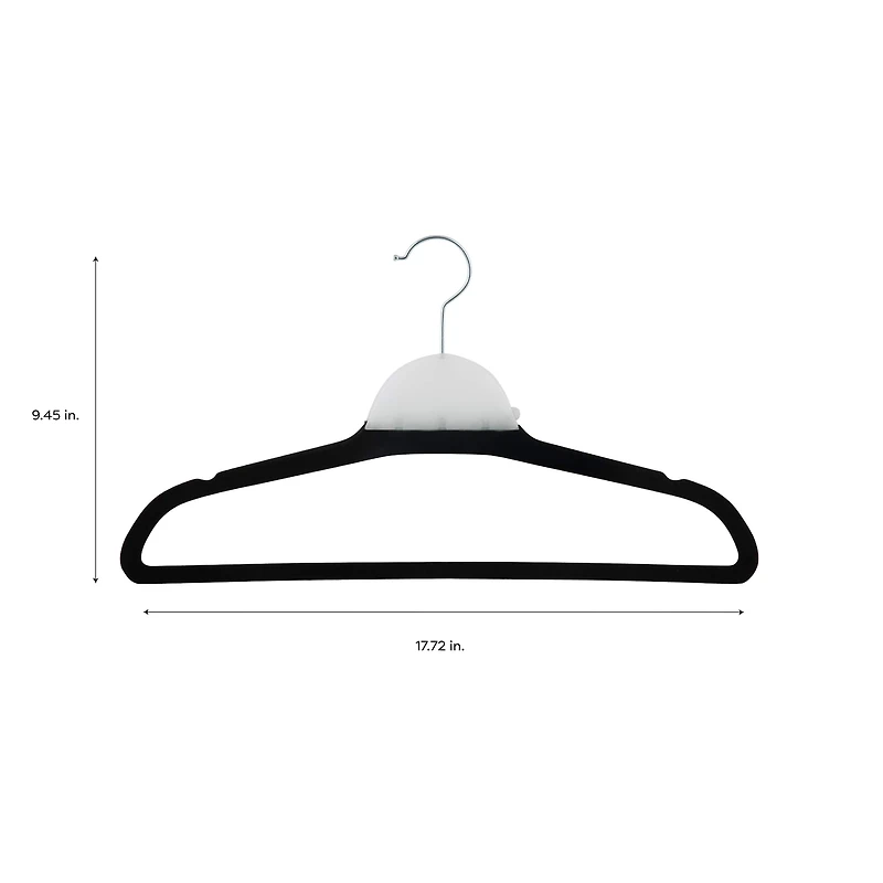 Hanglo by Simplify Black Velvet Hangers, 32ct.