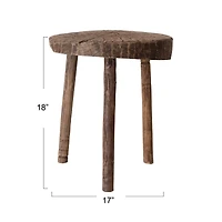 Hello Honey® 18" Natural Distressed Found Reclaimed Wood Stool