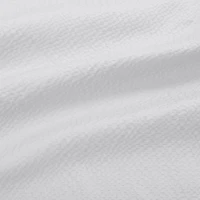 Bath Bliss White Microfiber Soft Touch Seersucker Design Shower Curtain Liner