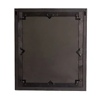 Glitzhome® 31.5" Washed White Wooden Farmhouse Square Windowpane Wall Mirror