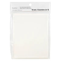 10 Sets of Ivory Flat Envelopes & Cards by Recollections™, 4.25" x 5.5"