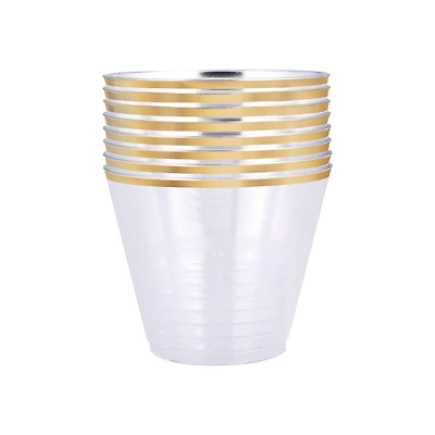 9oz. Gold Plastic Cups, 8ct. by Celebrate It™