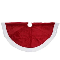 48" Red & White Velveteen Tree Skirt