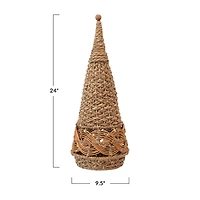 Hello Honey® 24" Natural Handwoven Wicker Decorative Cone Tree