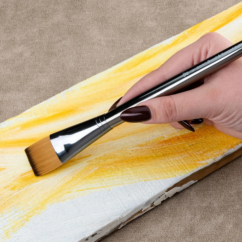 Zen® Series 43 Synthetic All Media Long Handle Bright Brush, Size 12