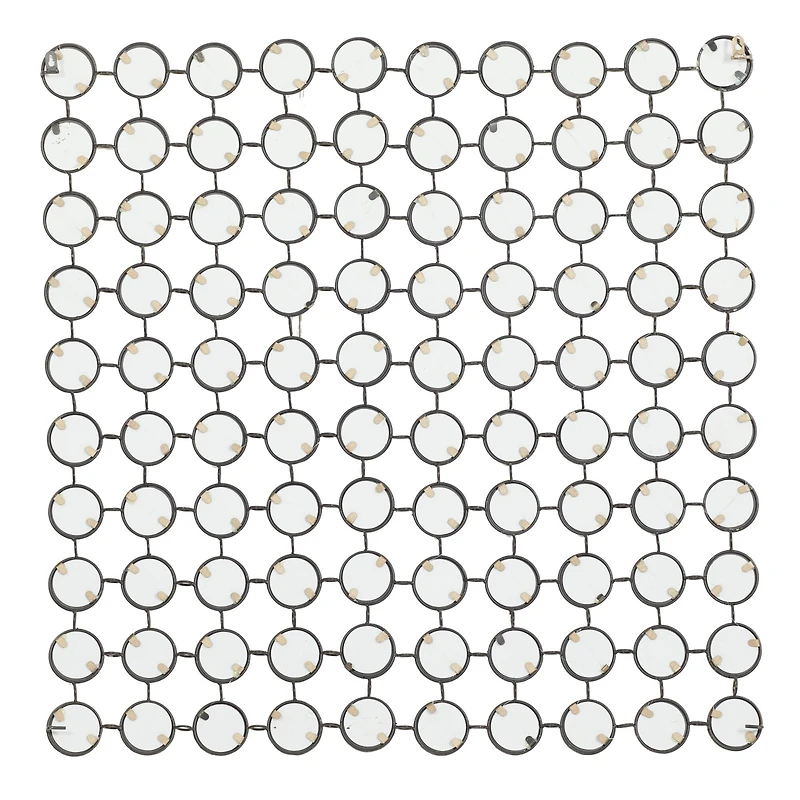 Gold Glam Metal Wall Mirror, 40" x 40"