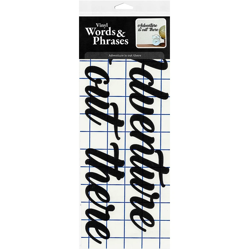 Leisure Arts® Vinyl Adventure is Out There Black Wall Decal