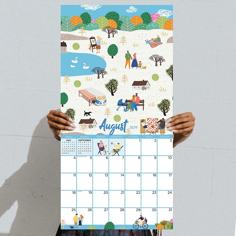 TF Publishing 2024 Folk Love Wall Calendar