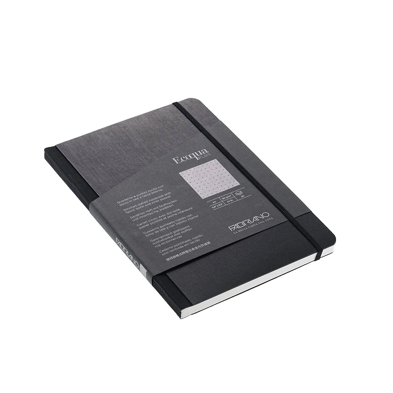 Fabriano® Ecoqua Plus A5 Dotted Fabric-Bound Notebook