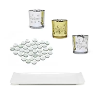 Elegant Designs™ Silver and Gold Winter Wonderland Candle Set