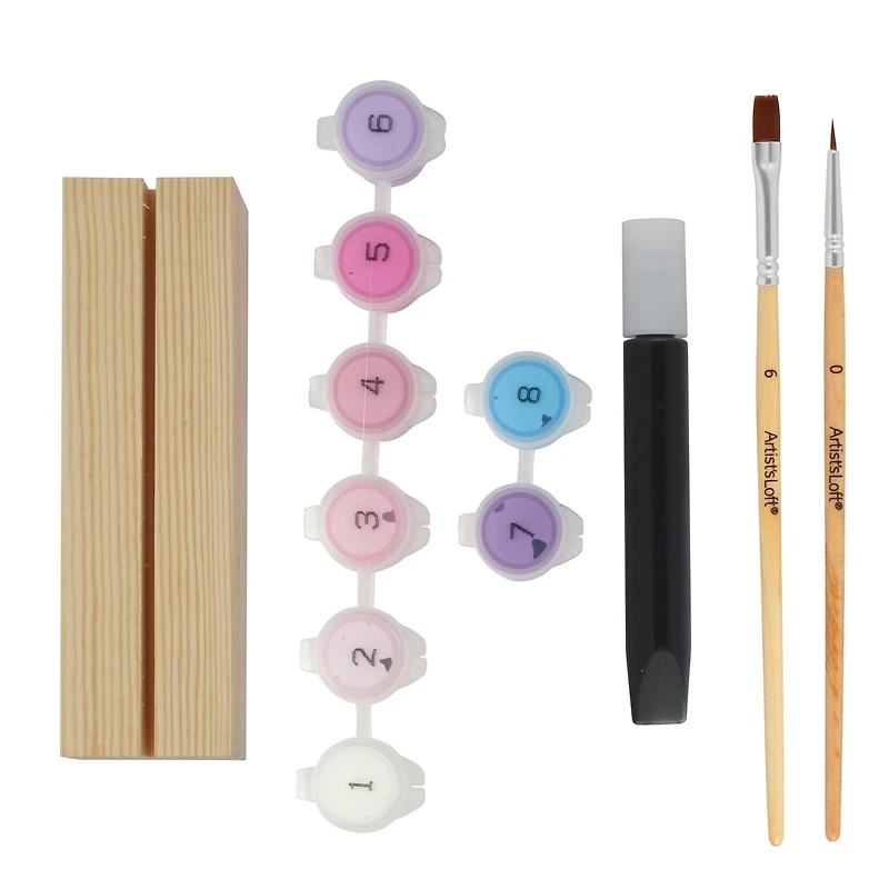 5" x 7" Swan & Snowflakes Paint-by-Number Acrylic Surface Kit by Artist's Loft®