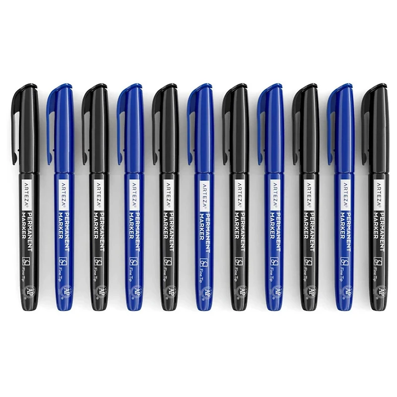 Arteza® 60 Piece Blue & Black Fine Tip Permanent Marker Set
