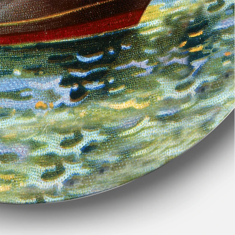 Designart - Ancient Boat Leaving The Harbor