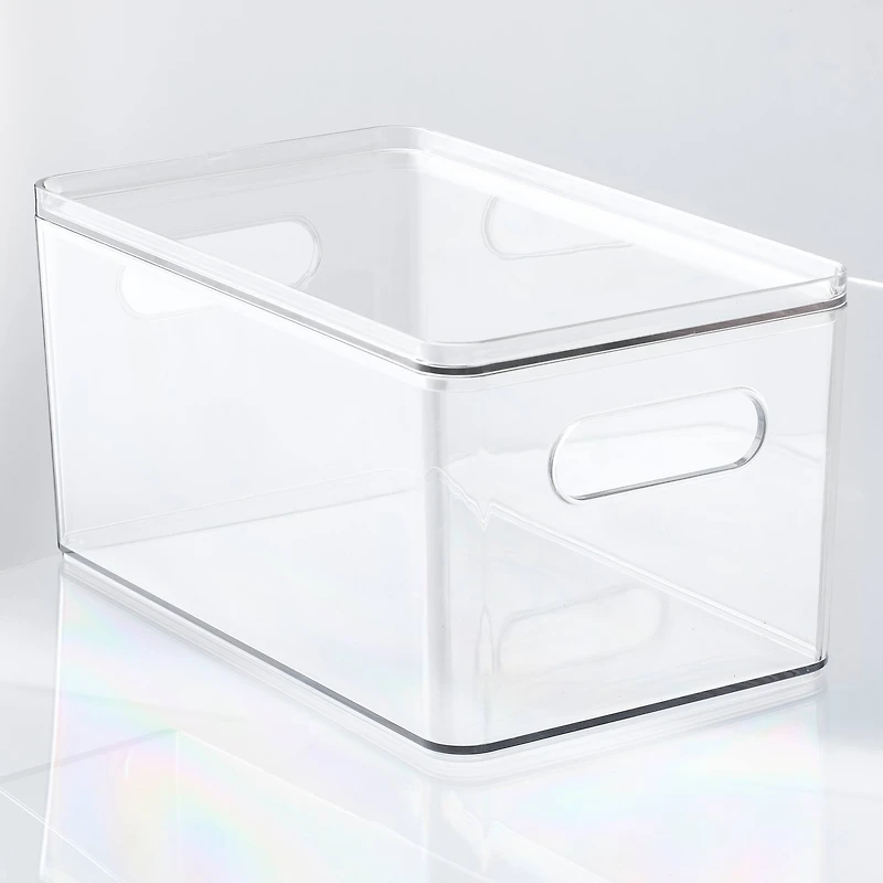 Small Clear Stacking Plastic Bin with Lid by Simply Tidy®