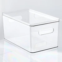 Small Clear Stacking Plastic Bin with Lid by Simply Tidy®