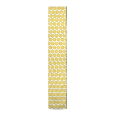 72'' Lemon Pattern Cotton Twill Table Runner