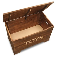 Badger Basket Caramel Brown Solid Wood Rustic Toy Box