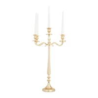 Gold Aluminum Traditional Candelabra, 24" x 13" x 13"