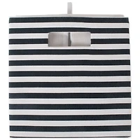 DII® 13" Black Pinstripe Storage Cube