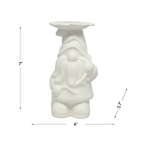 7" DIY Ceramic Gnome with Flower Vase by Make Market®
