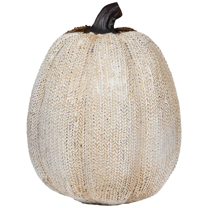 6.25" White Pumpkin Autumn Harvest Thanksgiving Tabletop Decoration