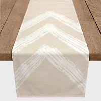 6ft. Neutral Zags Cotton Twill Table Runner