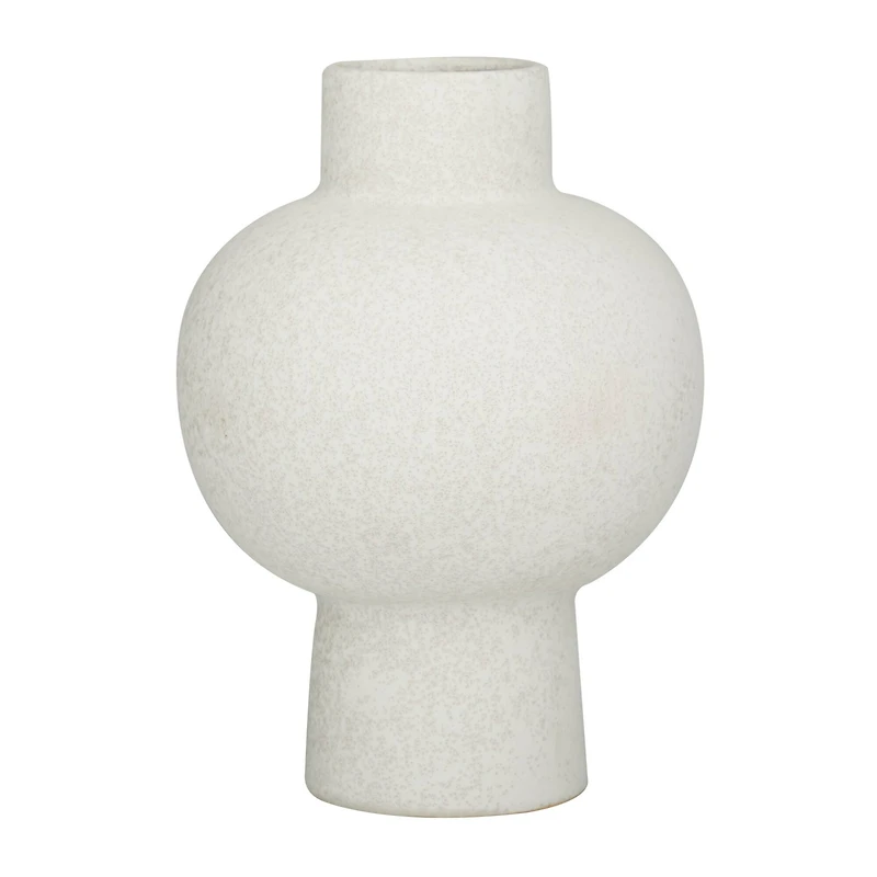 CosmoLiving by Cosmopolitan White Ceramic Modern Vase