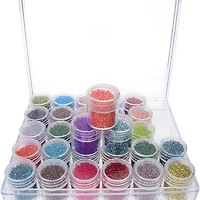 The Beadsmith® 6.5'' x 5.5'' x 1'' Clear Storage Box with Jars