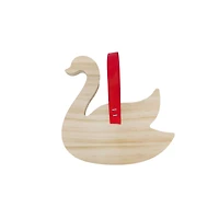 4" DIY Pinewood Swan Ornament by Make Market®