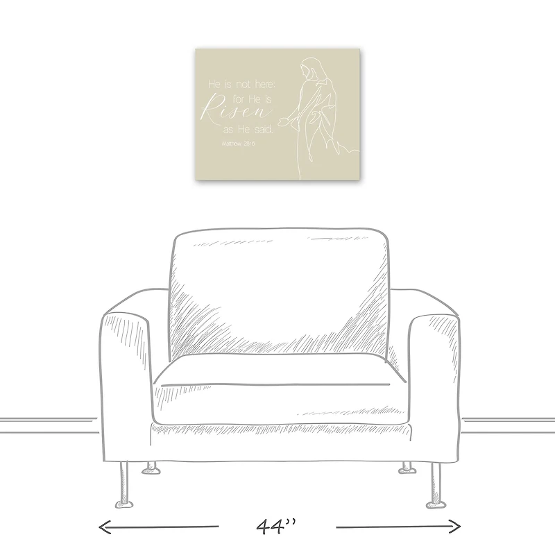 Risen Bible Jesus 2 16" x 20" Canvas Wall Art