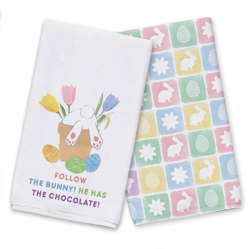 Bunny Feet 16" x 25" Tea Towel - Set of 2